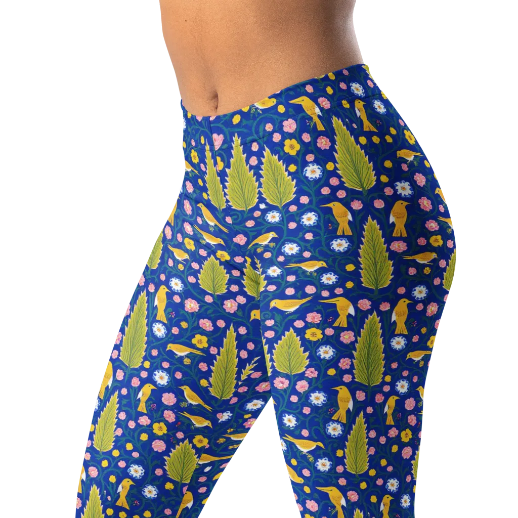 Golden Garden Flight on Leggings — Left Front