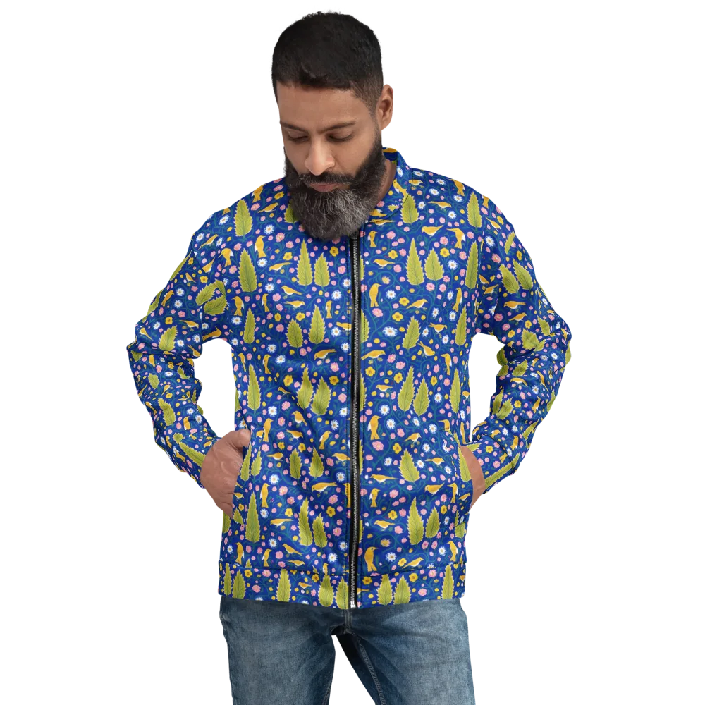 Golden Garden Flight on Bomber Jacket — Front