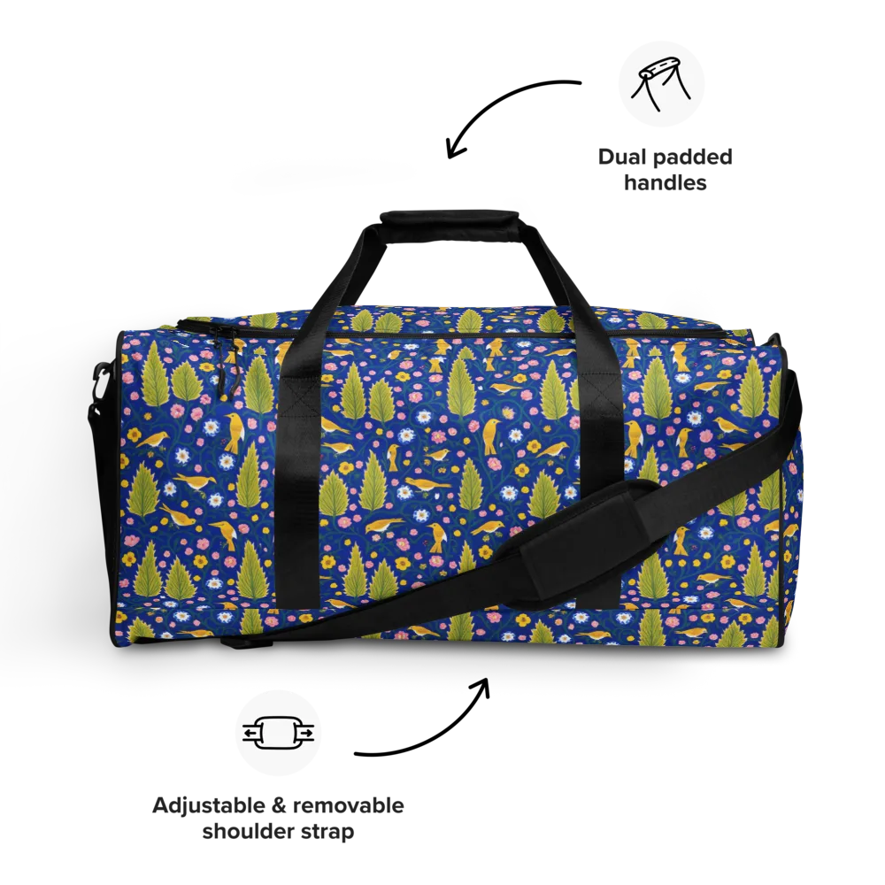 Golden Garden Flight on Duffle Bag — Front