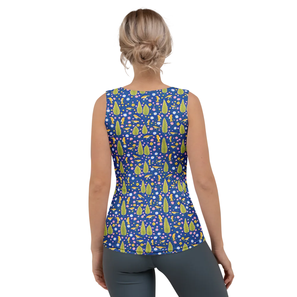 Golden Garden Flight on Women's Tank Top — Back