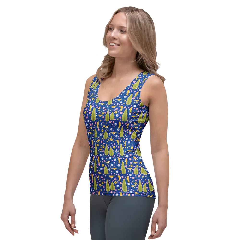 Golden Garden Flight on Women's Tank Top — Left Front