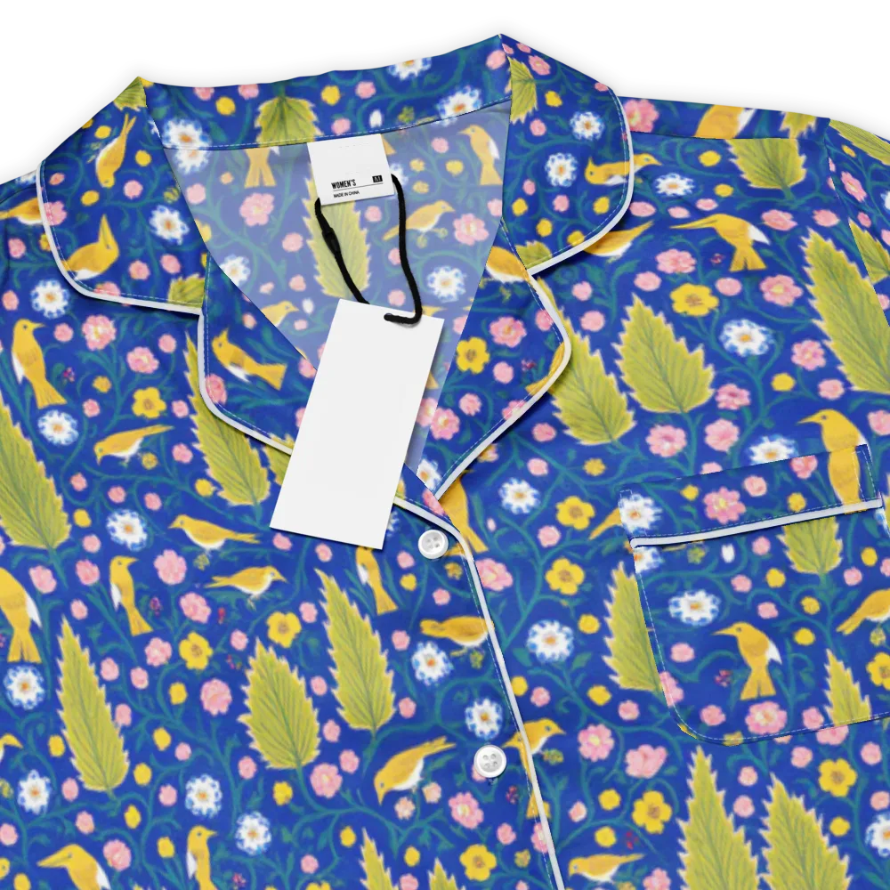 Golden Garden Flight on Women's Short Sleeve Pajama Top — Product details
