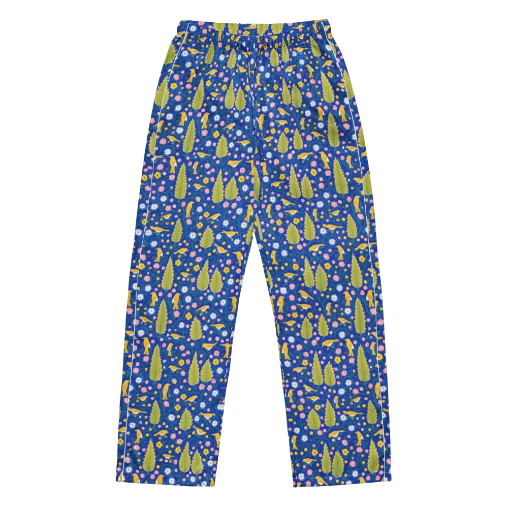 Golden Garden Flight on Women's Pajama Pants — Front