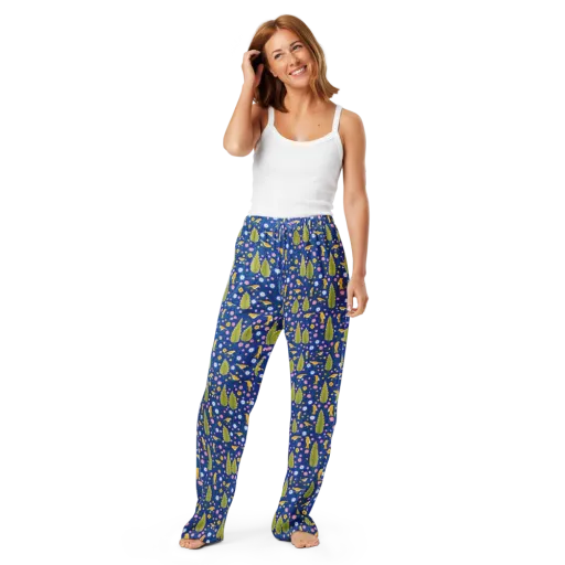 Golden Garden Flight on a Women's Pajama Pants