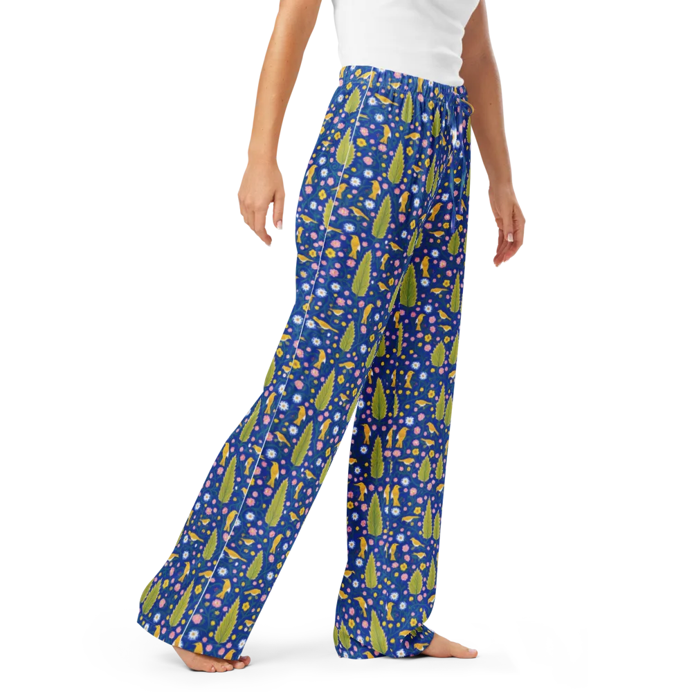 Golden Garden Flight on Women's Pajama Pants — Right Front