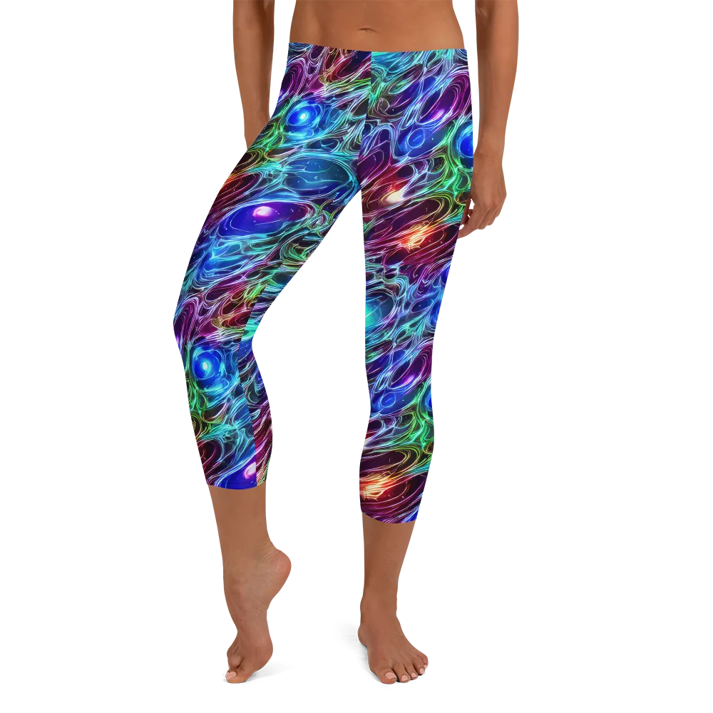 Electric Tides on Capri Leggings — Front