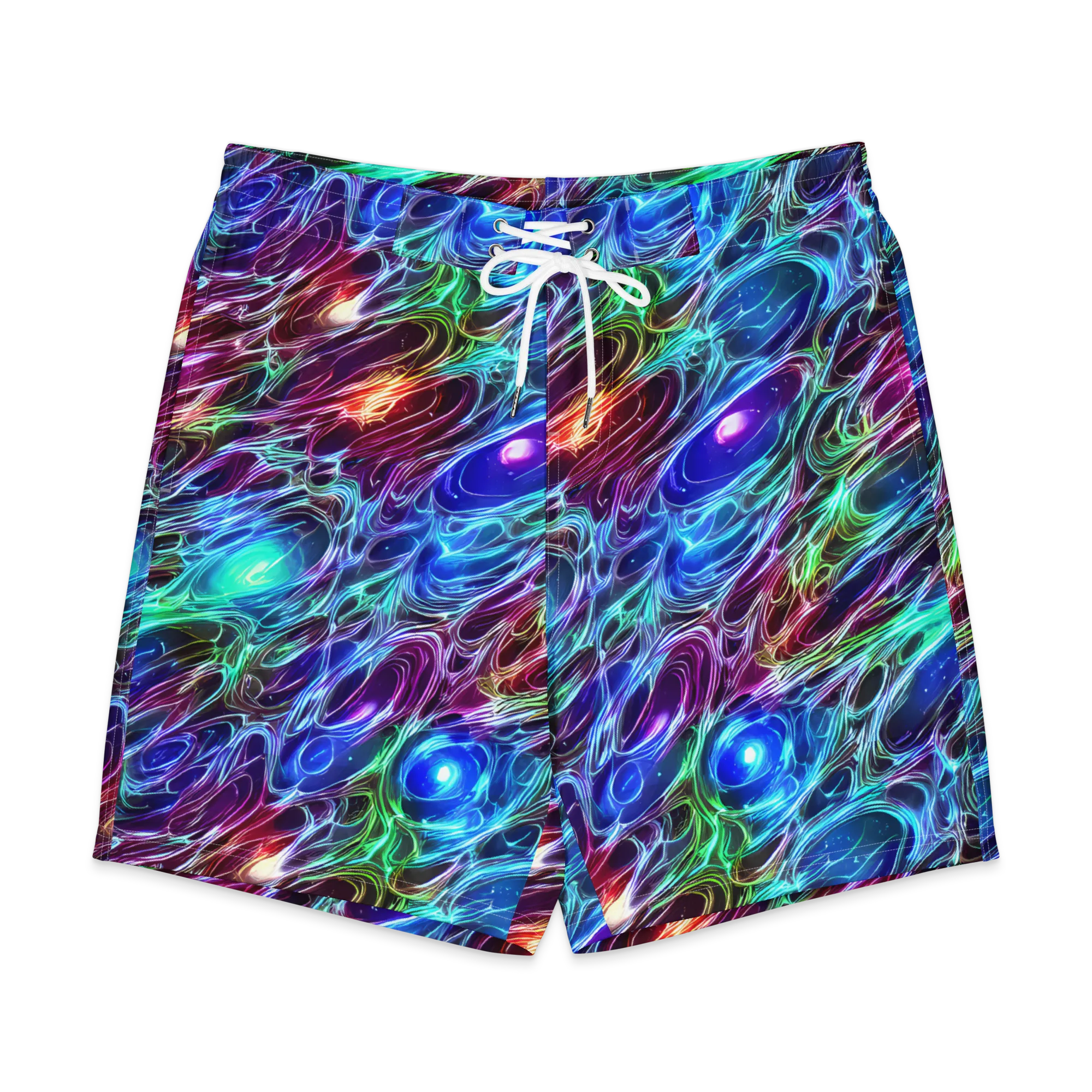 Electric Tides on Men's Board Shorts — Front