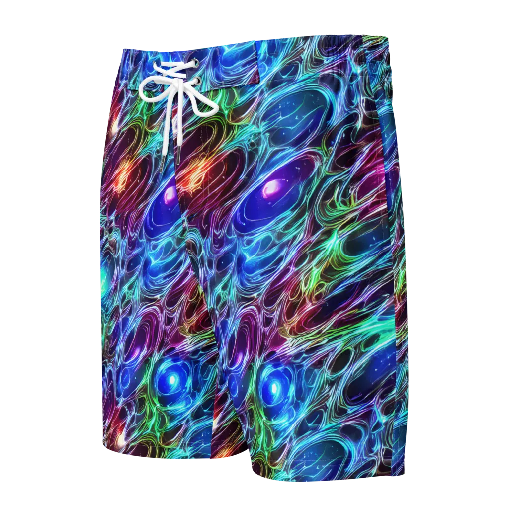 Electric Tides on Men's Board Shorts — Front