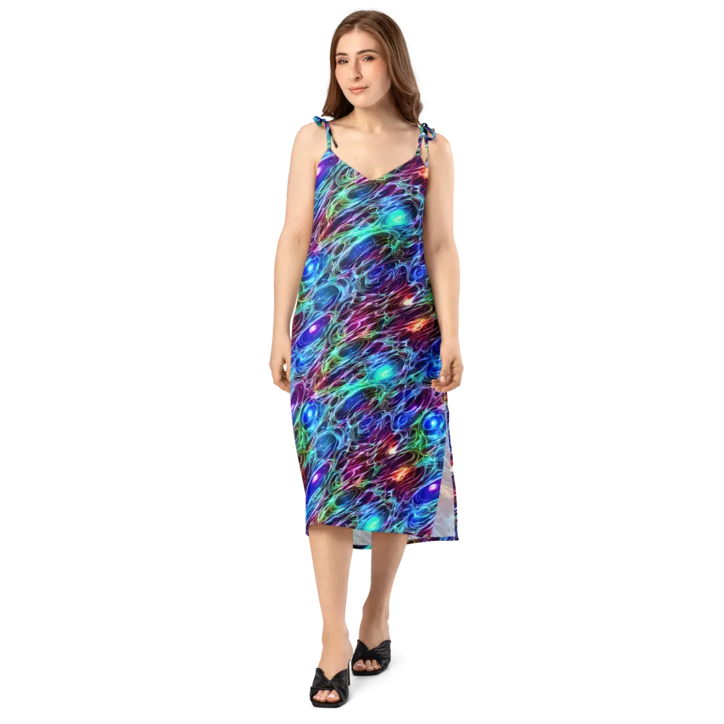 Electric Tides on Slip Dress — Front