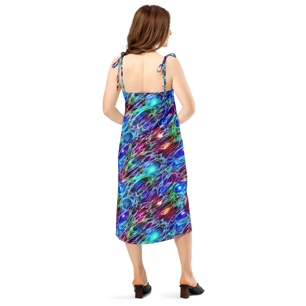 Electric Tides on Slip Dress — Back
