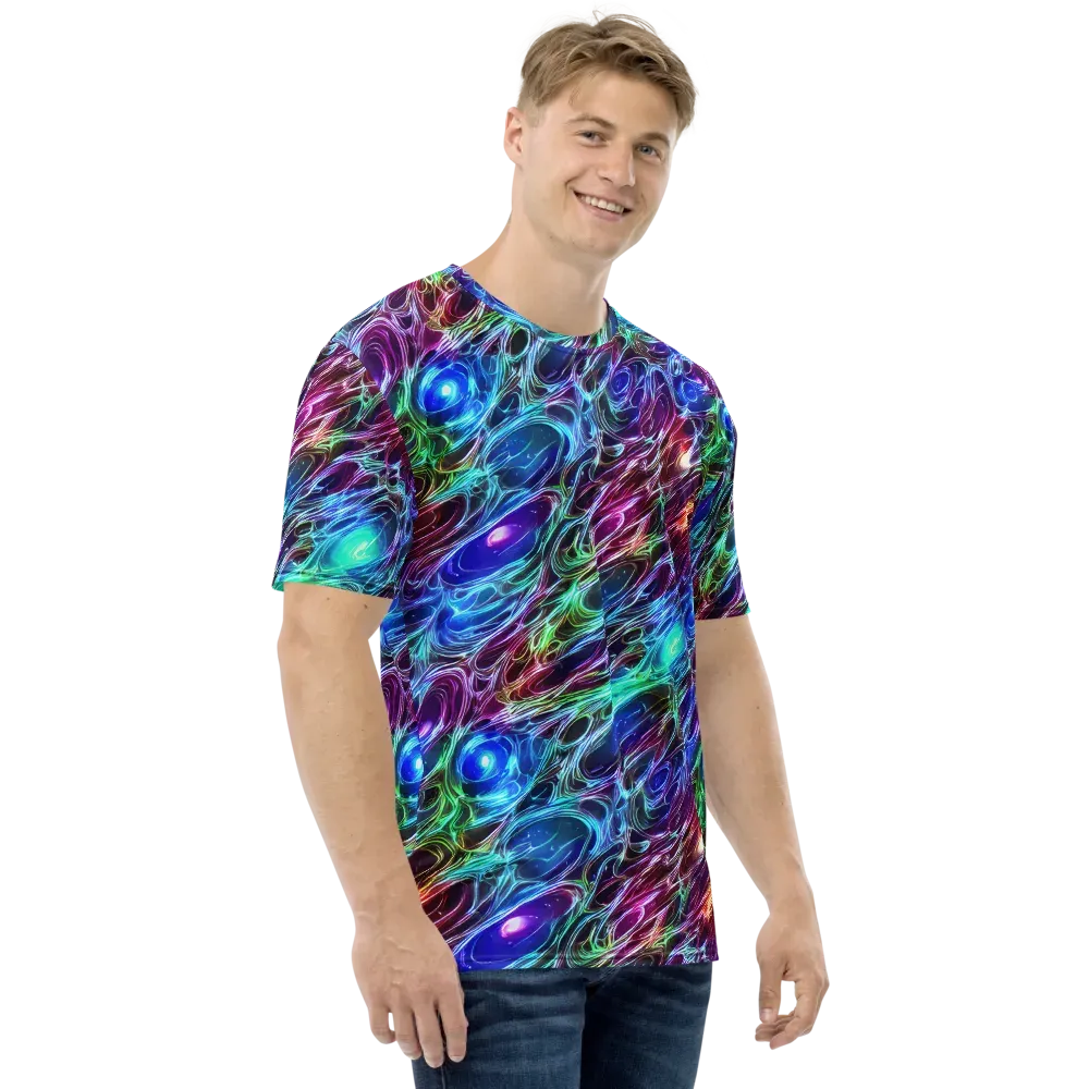 Electric Tides on Men's Crew Neck T-Shirt — Right