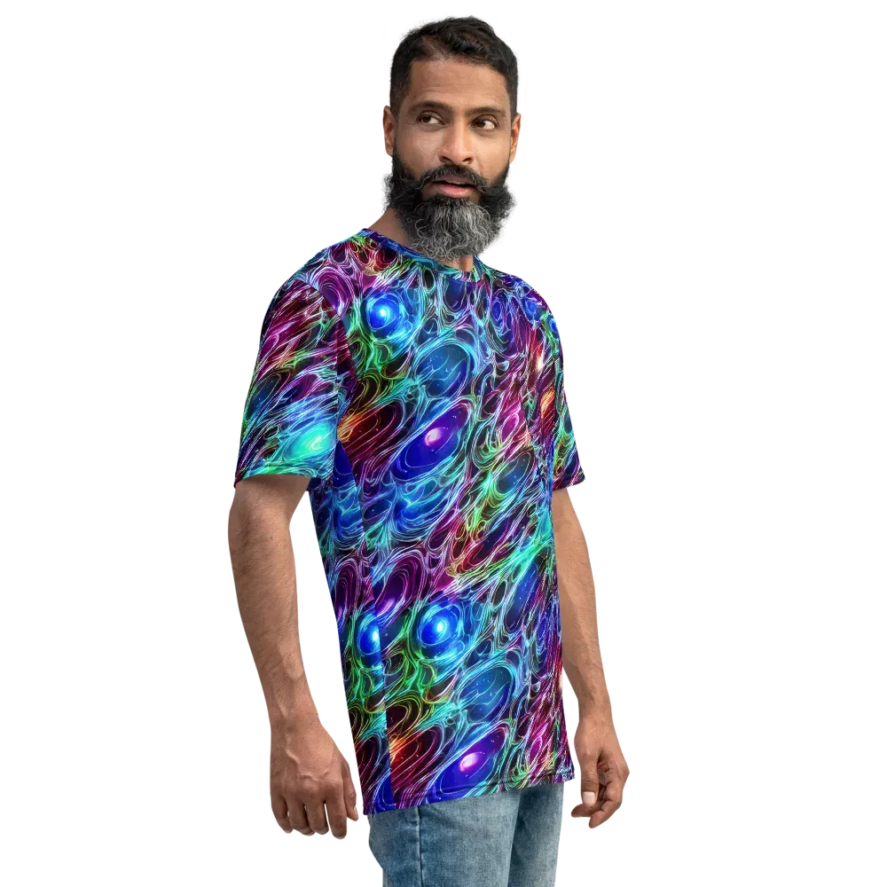 Electric Tides on Men's Crew Neck T-Shirt — Right