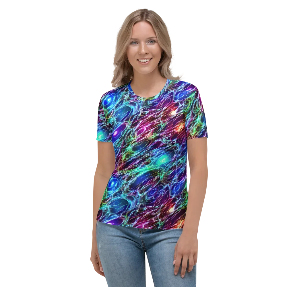 Electric Tides on Women's Crew Neck T-Shirt — Front