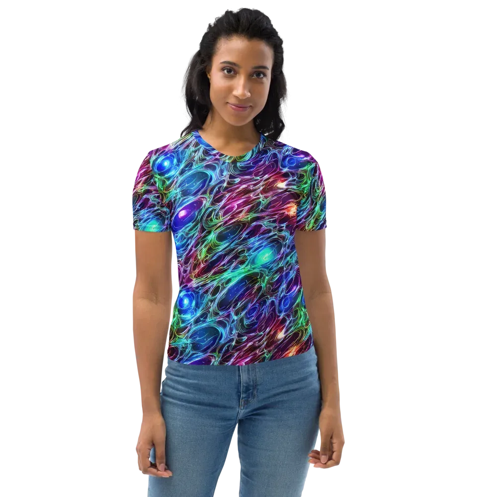 Electric Tides on Women's Crew Neck T-Shirt — Front