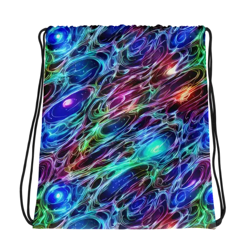 Electric Tides on a Drawstring Bag