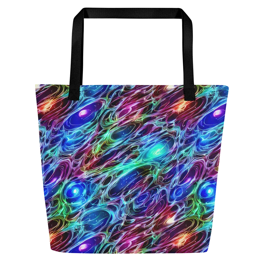 Electric Tides on Large Tote Bag W/ Pocket — Front