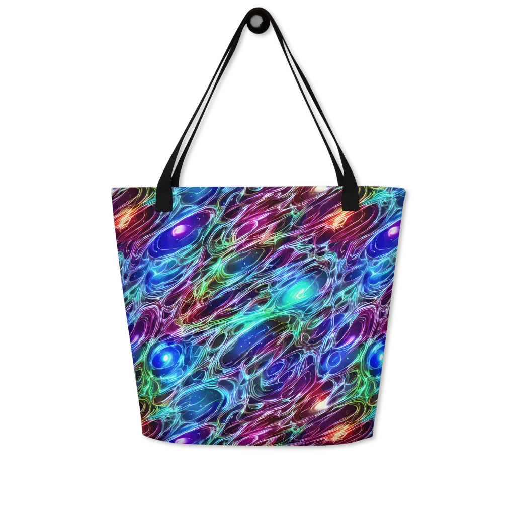 Electric Tides on Large Tote Bag W/ Pocket — Front