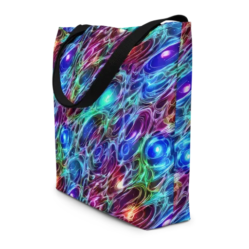 Electric Tides on a Large Tote Bag W/ Pocket