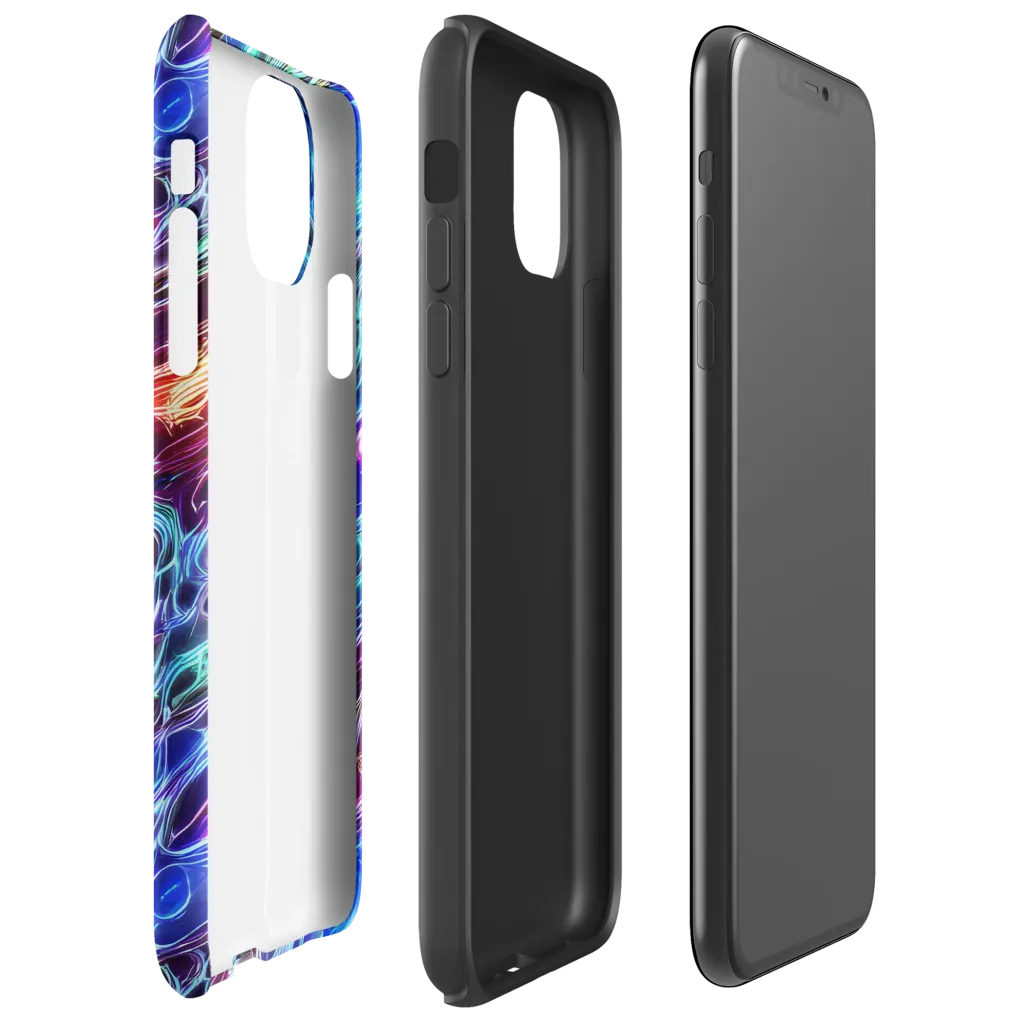 Electric Tides on Tough Case for iPhone® — Right