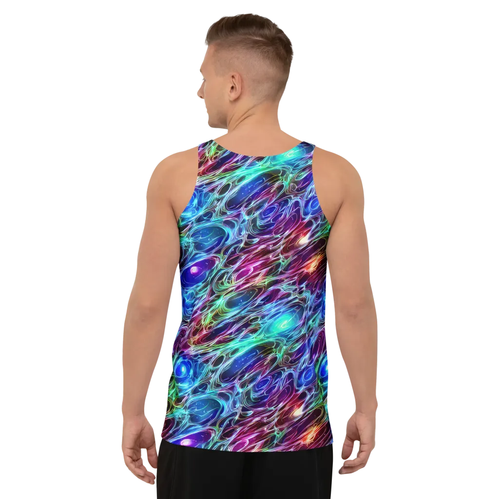 Electric Tides on Men's Tank Top — Back