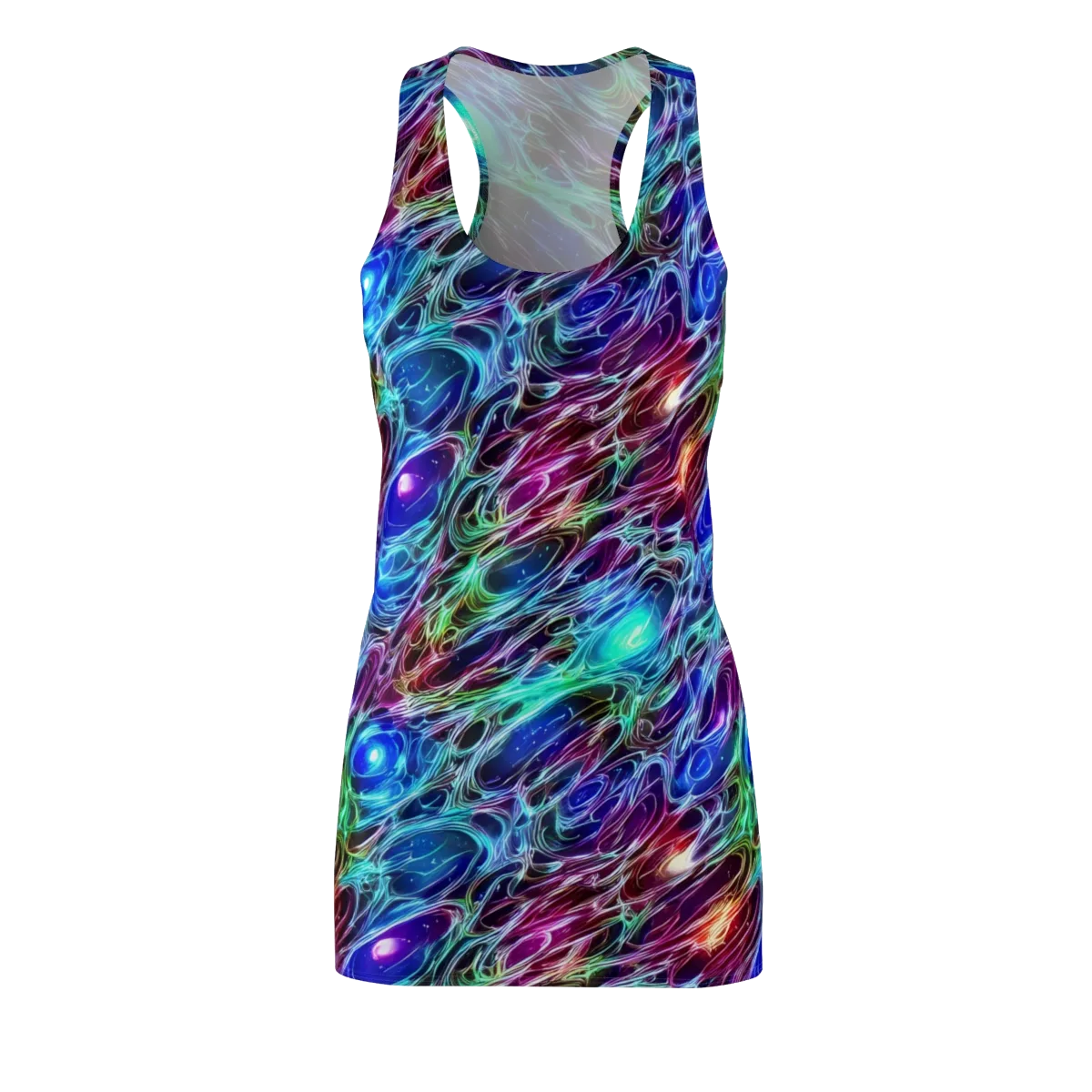 Electric Tides on Racerback Dress — Front