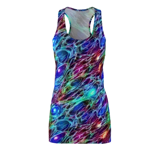 Electric Tides on a Racerback Dress