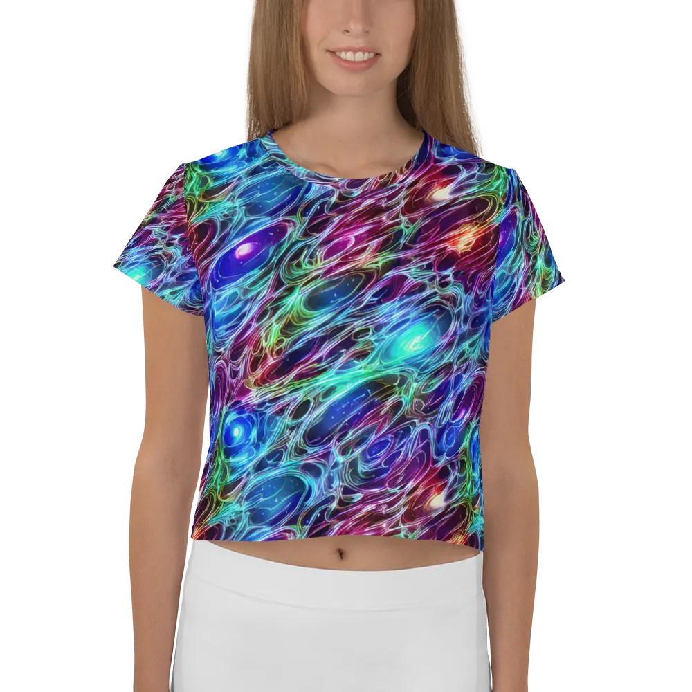 Electric Tides on Crop Tee — Front