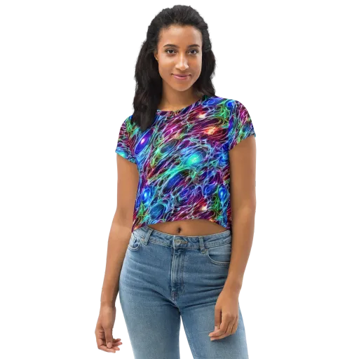 Electric Tides on a Crop Tee