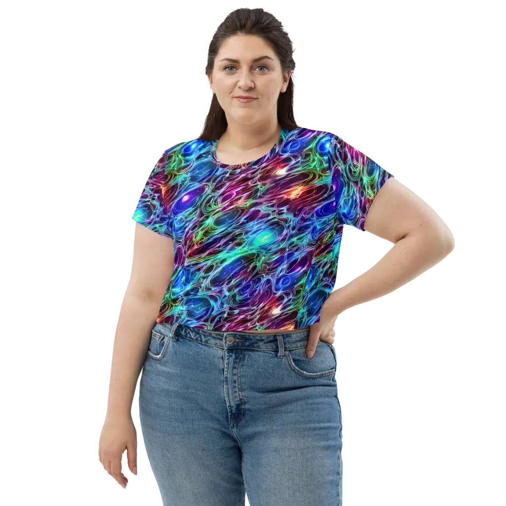 Electric Tides on Crop Tee — Front