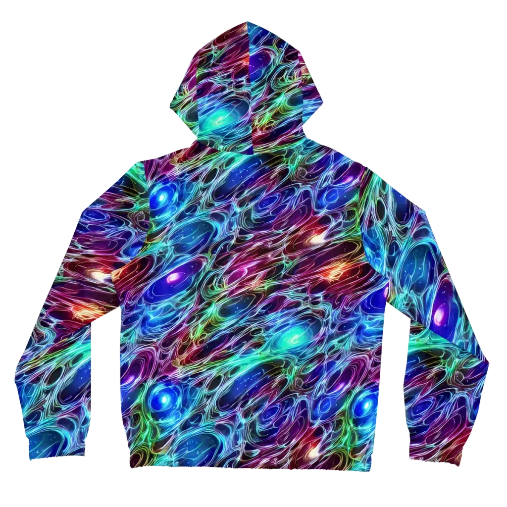 Electric Tides on Women's Full-Zip Hoodie — Back