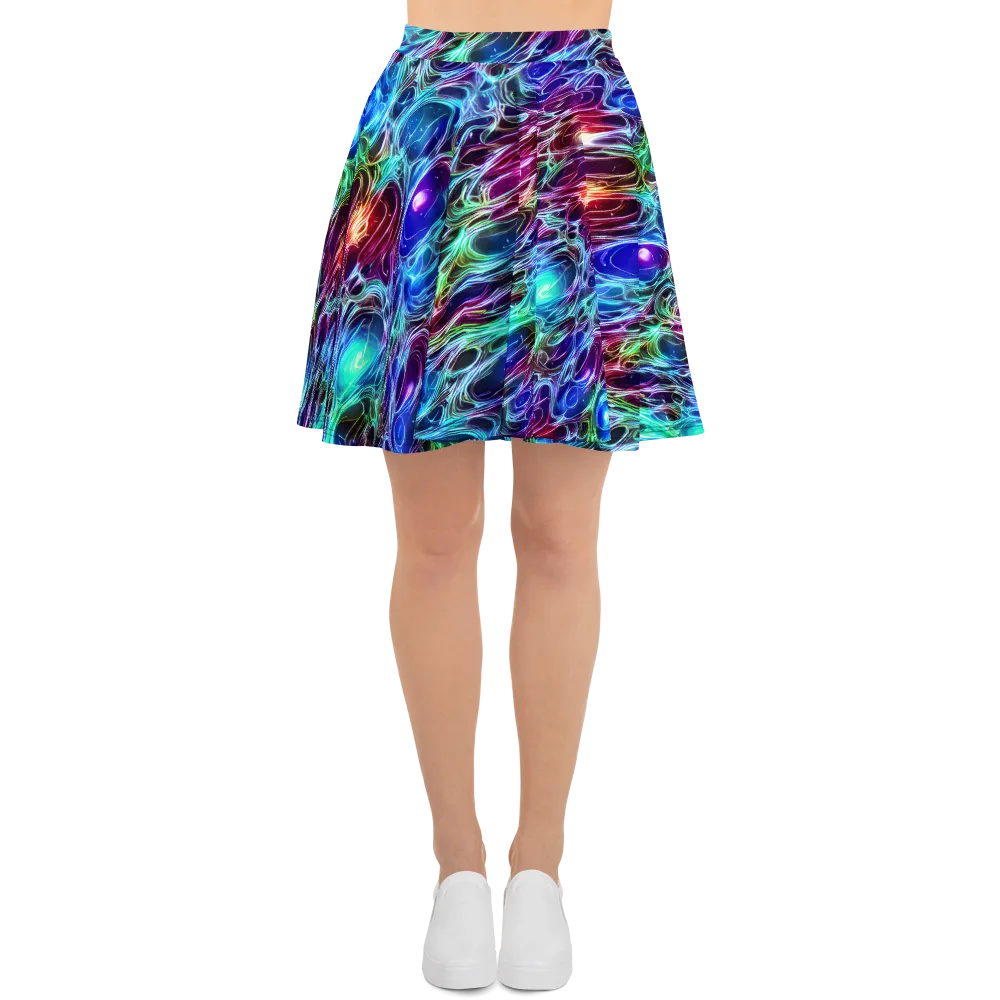 Electric Tides on Skater Skirt — Front