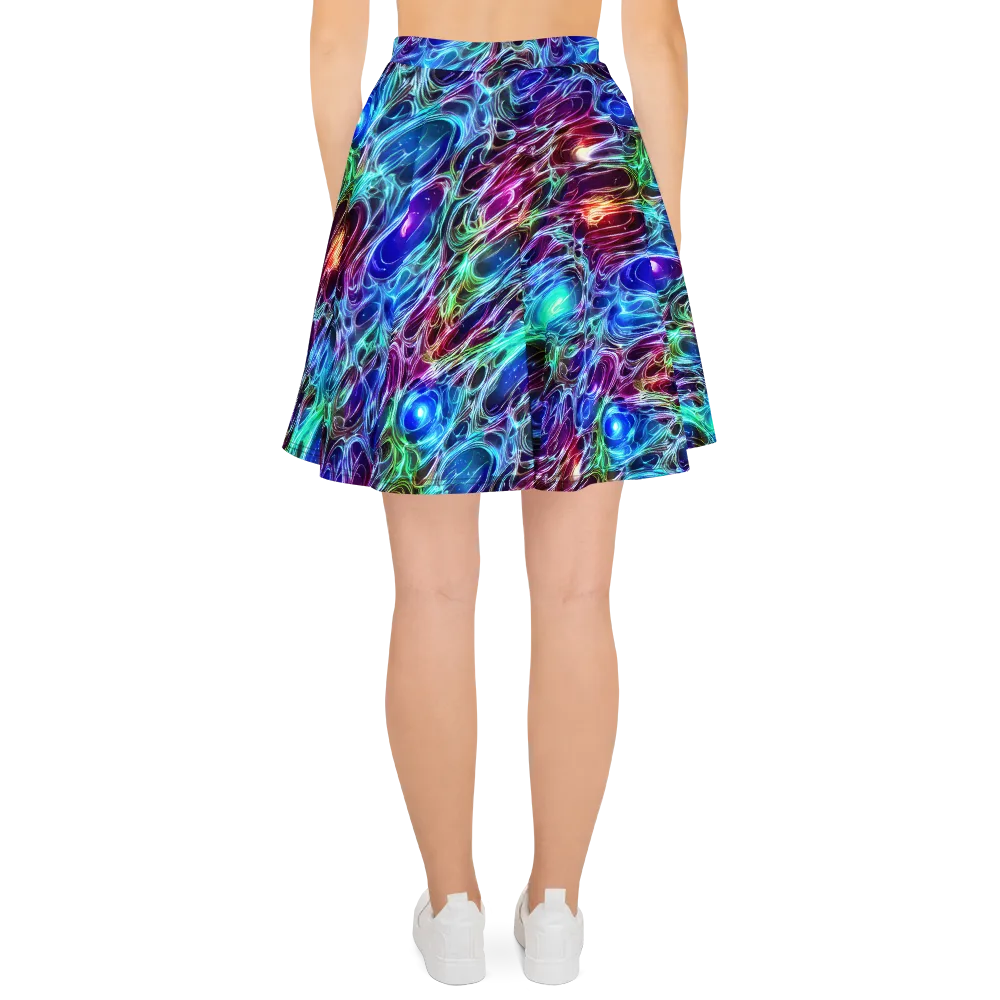 Electric Tides on Skater Skirt — Back