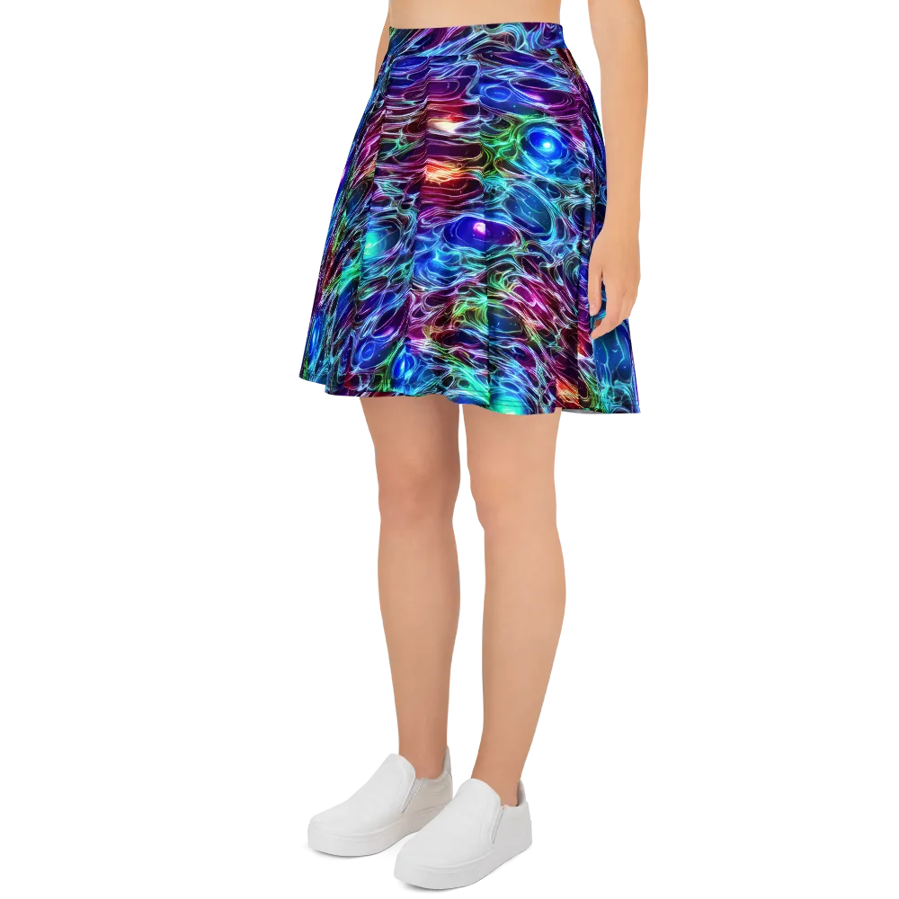Electric Tides on Skater Skirt — Left