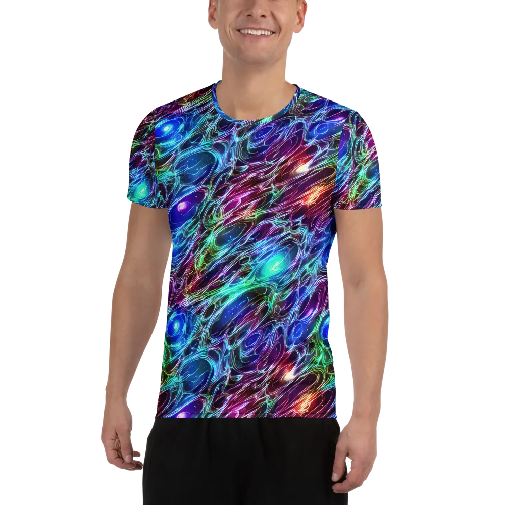 Electric Tides on Men's Athletic T-Shirt — Front