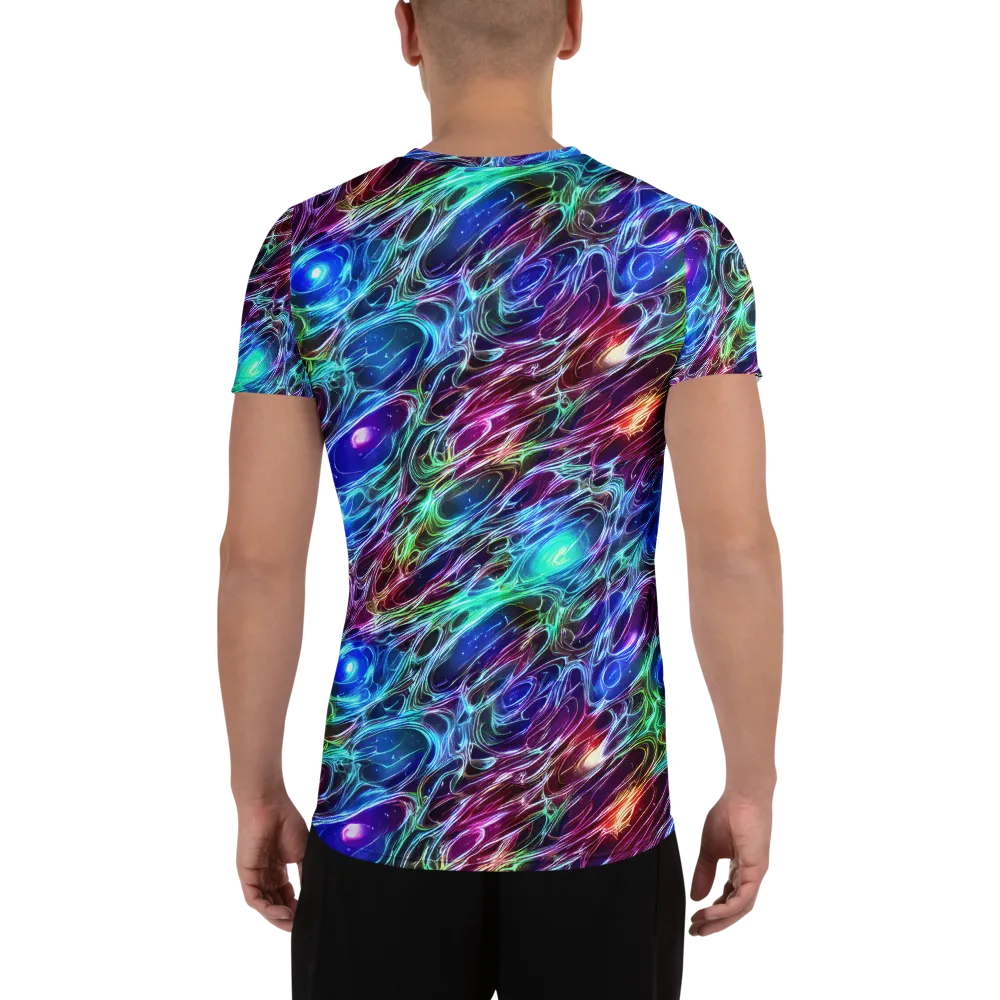 Electric Tides on Men's Athletic T-Shirt — Back