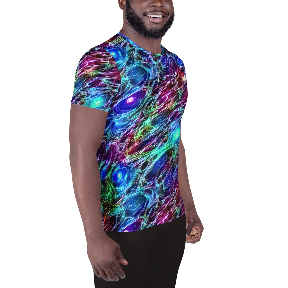 Electric Tides on Men's Athletic T-Shirt — Right