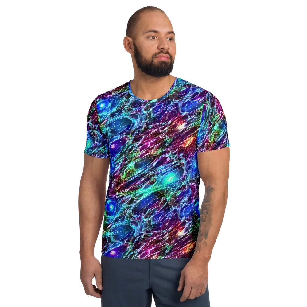 Electric Tides on Men's Athletic T-Shirt — Front