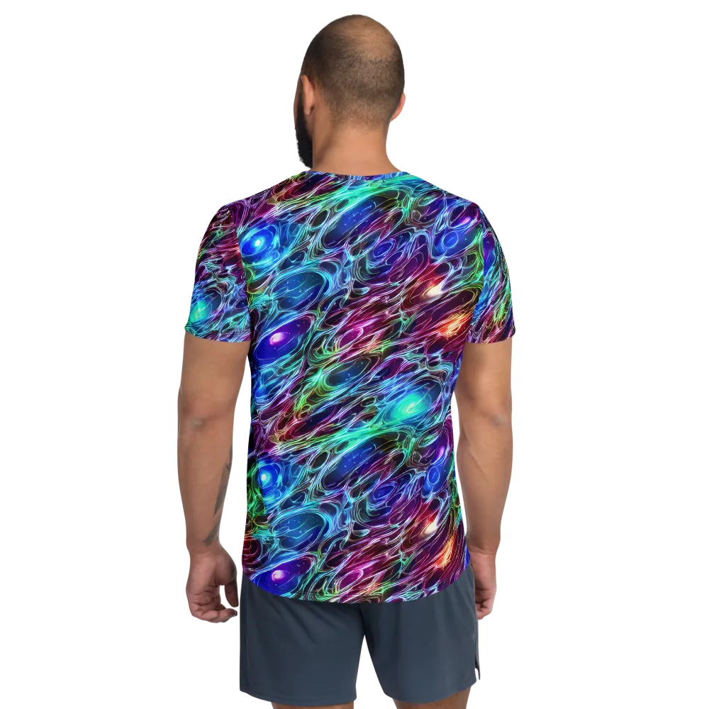 Electric Tides on Men's Athletic T-Shirt — Back