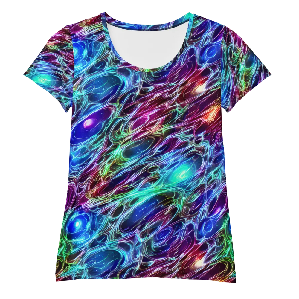 Electric Tides on Women's Athletic T-Shirt — Front