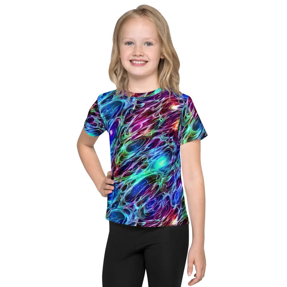 Electric Tides on Kids Crew Neck T-Shirt — Front