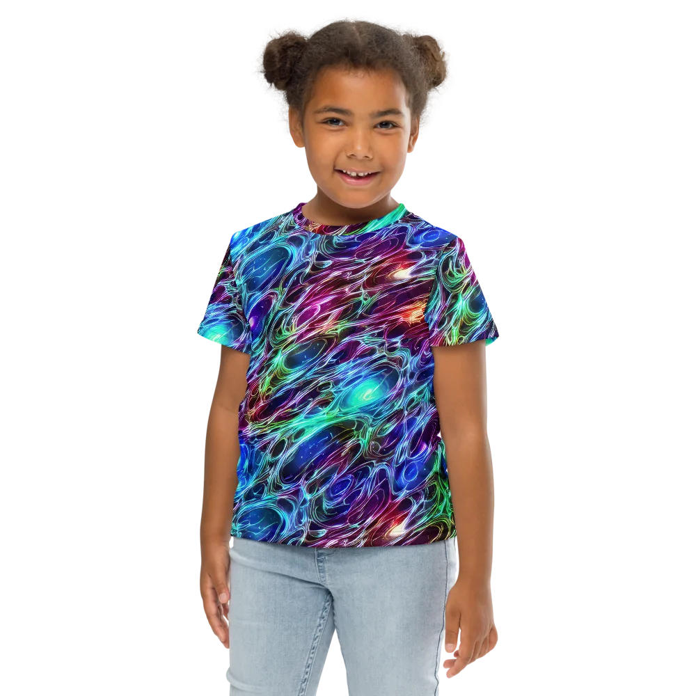 Electric Tides on Kids Crew Neck T-Shirt — Front
