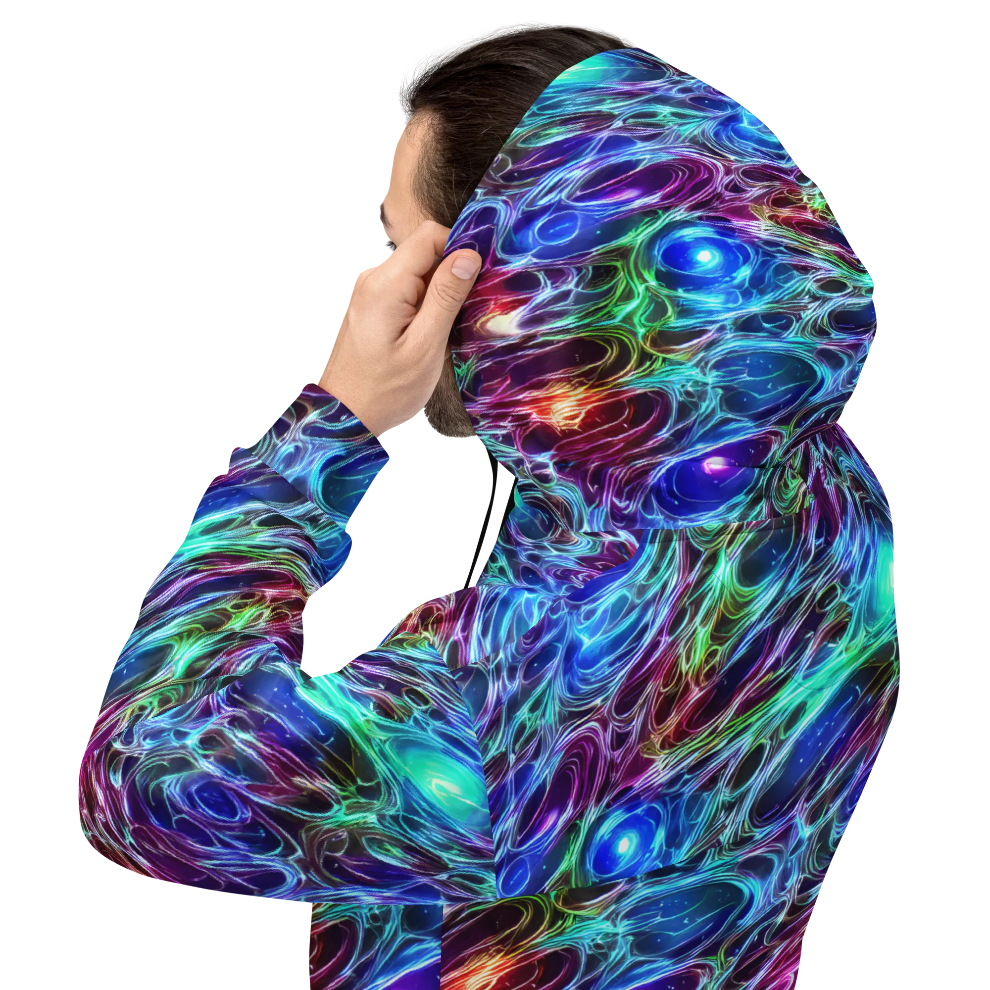 Electric Tides on Hoodie — Back