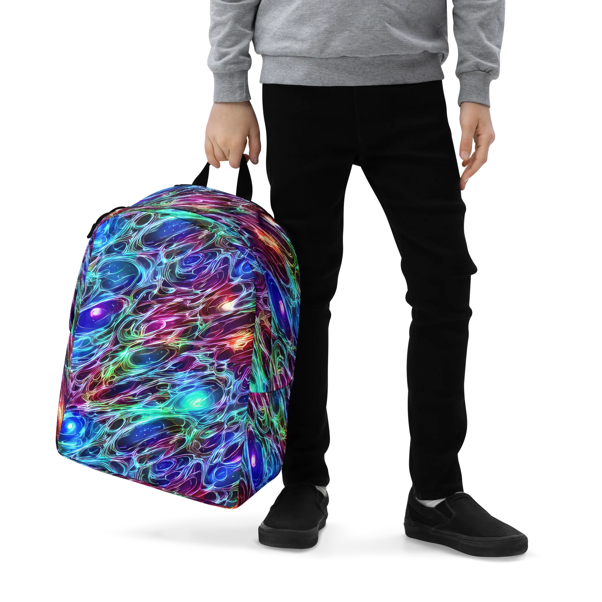Electric Tides on Minimalist Backpack — Zoomed-in