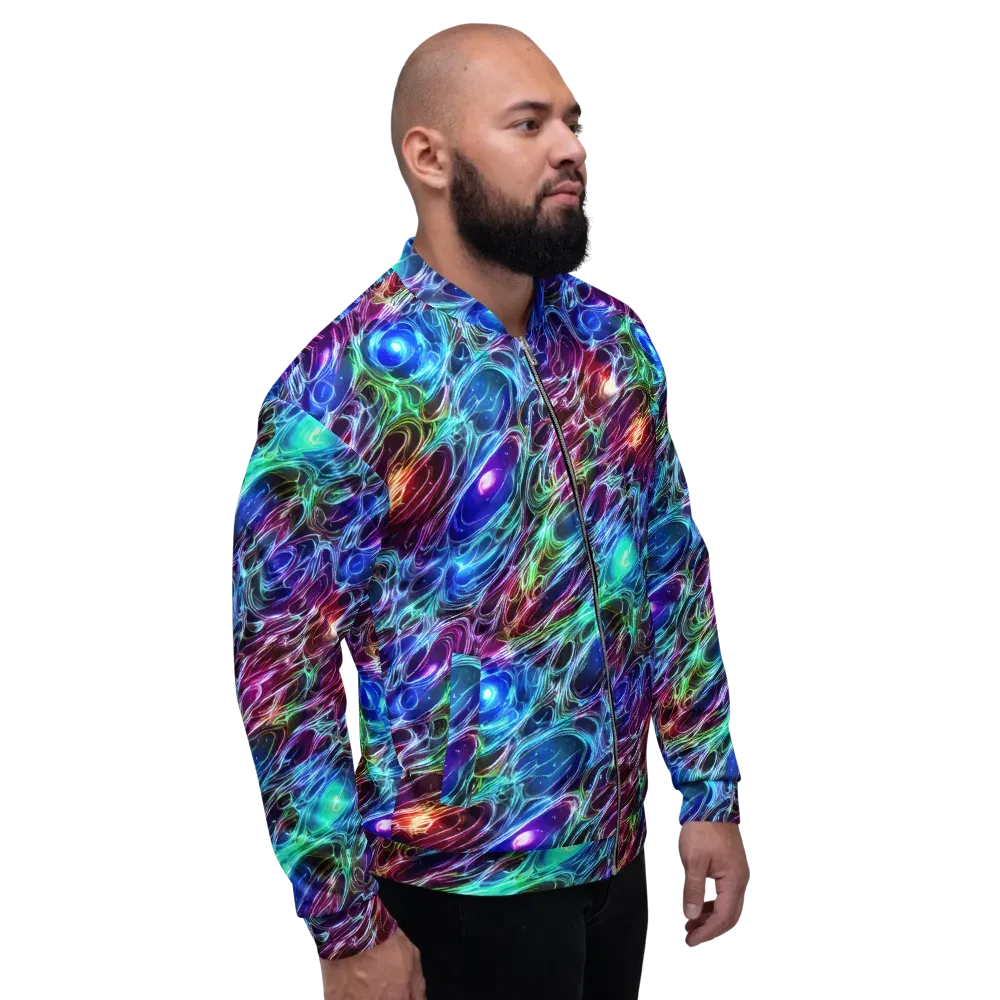 Electric Tides on Bomber Jacket — Right