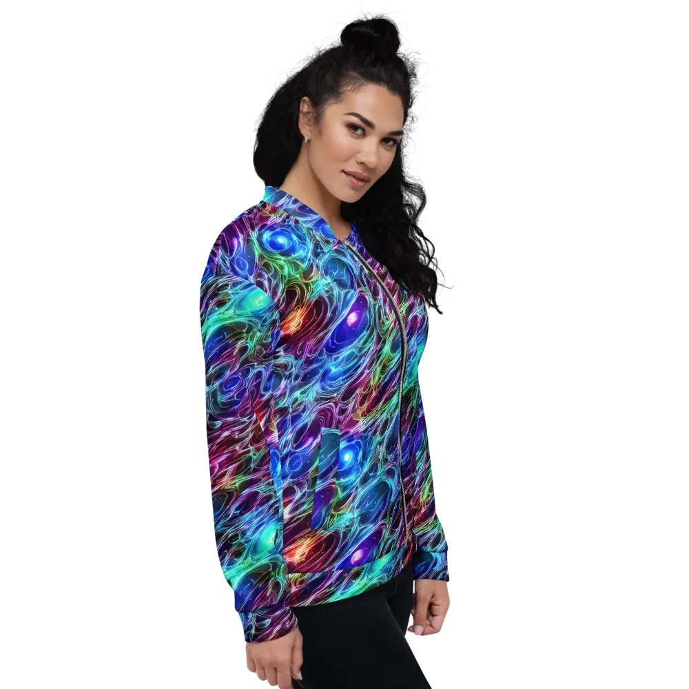 Electric Tides on Bomber Jacket — Right
