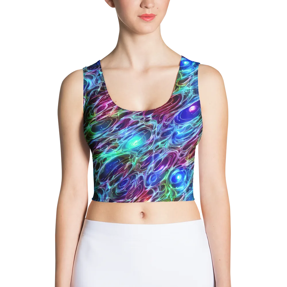 Electric Tides on Crop Top — Front