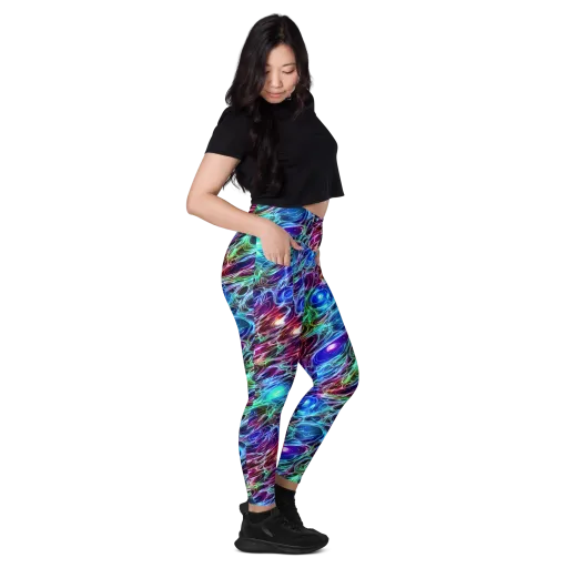 Electric Tides on a Leggings with Pockets