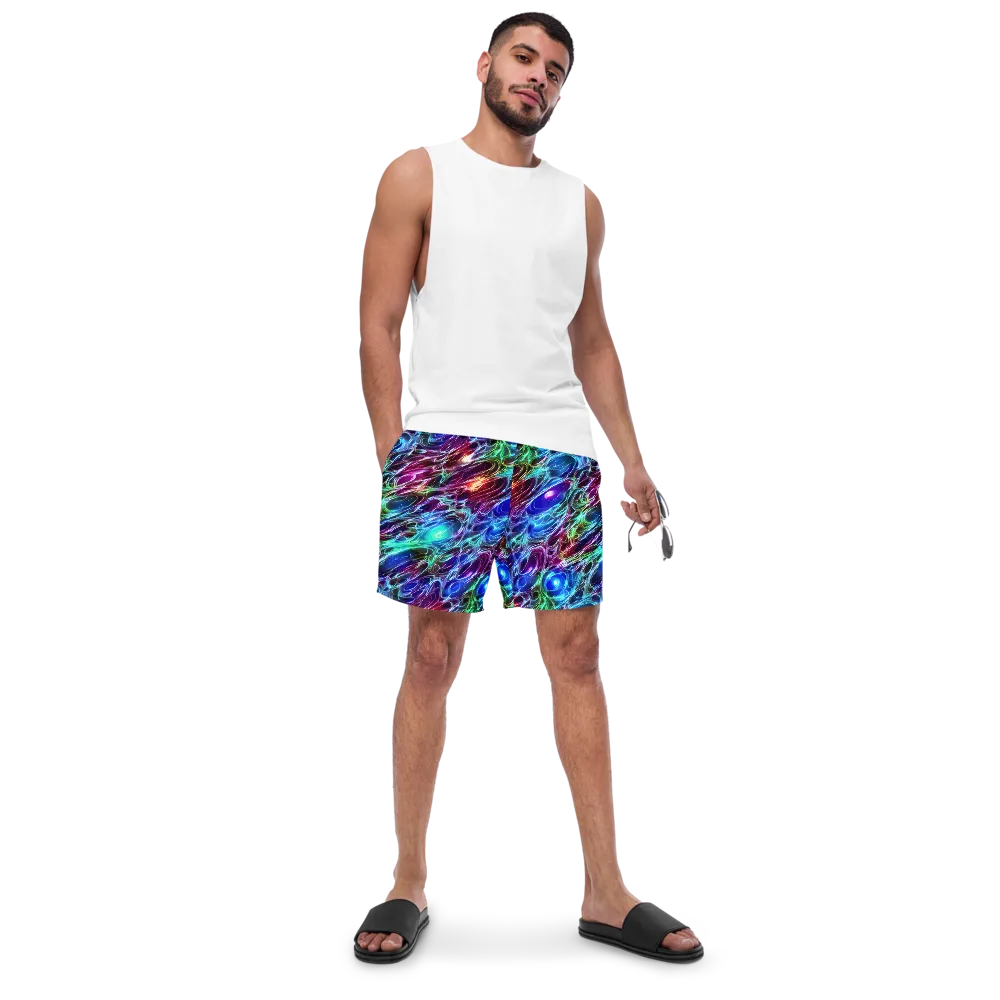 Electric Tides on Swim Trunks — Front