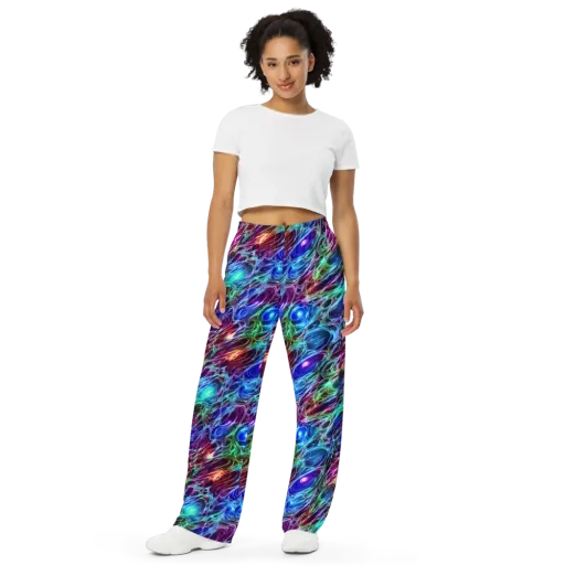 Electric Tides on a Wide-Leg Pants
