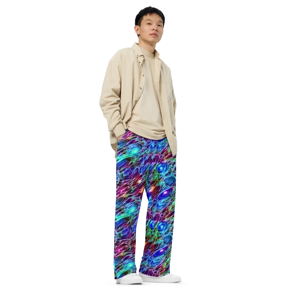 Electric Tides on Wide-Leg Pants — Right Front